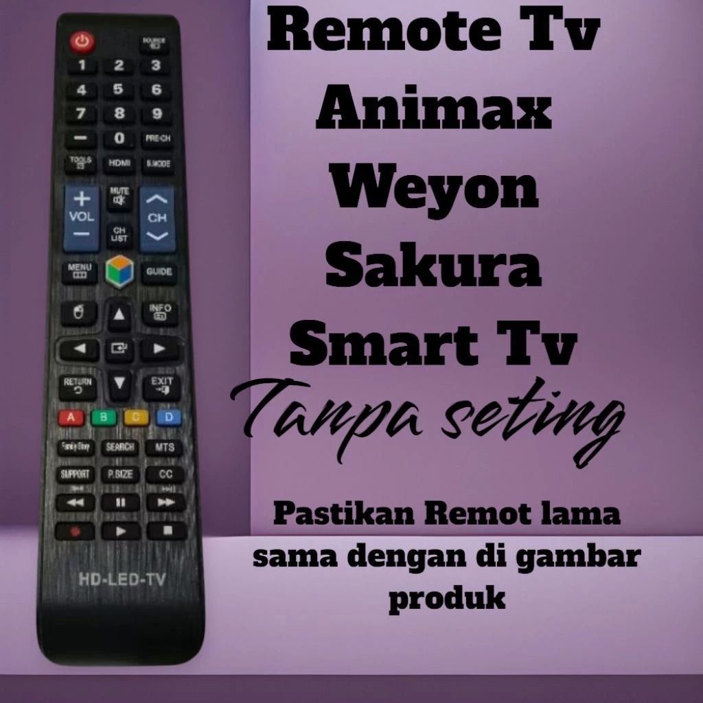 Remote Smart TV Samsung Weyon (W32C) Animax TV LED Android WY-S40 AN2418215