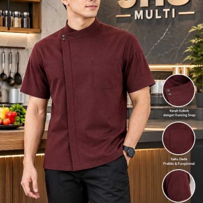Seragam Chef Baju Koki Seragam Houskkeping Unisex Bahan dril Unione