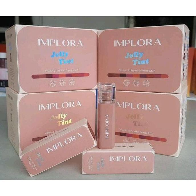 Rose- Terbaru Implora Implora Jelly Tint - Lip Tint - Liptint Bibir Gloss Lipstick Lipcream Lipstik 