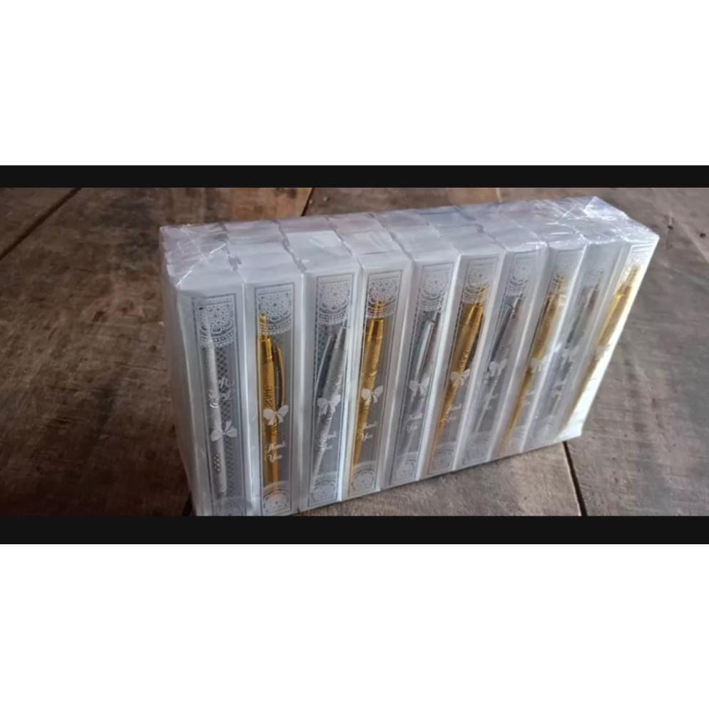 [50 PCS] SOUVENIR PULPEN SILVER EMAS KEMAS MIKA SOUVENIR PERNIKAHAN SOUVENIR PULPEN MURAH