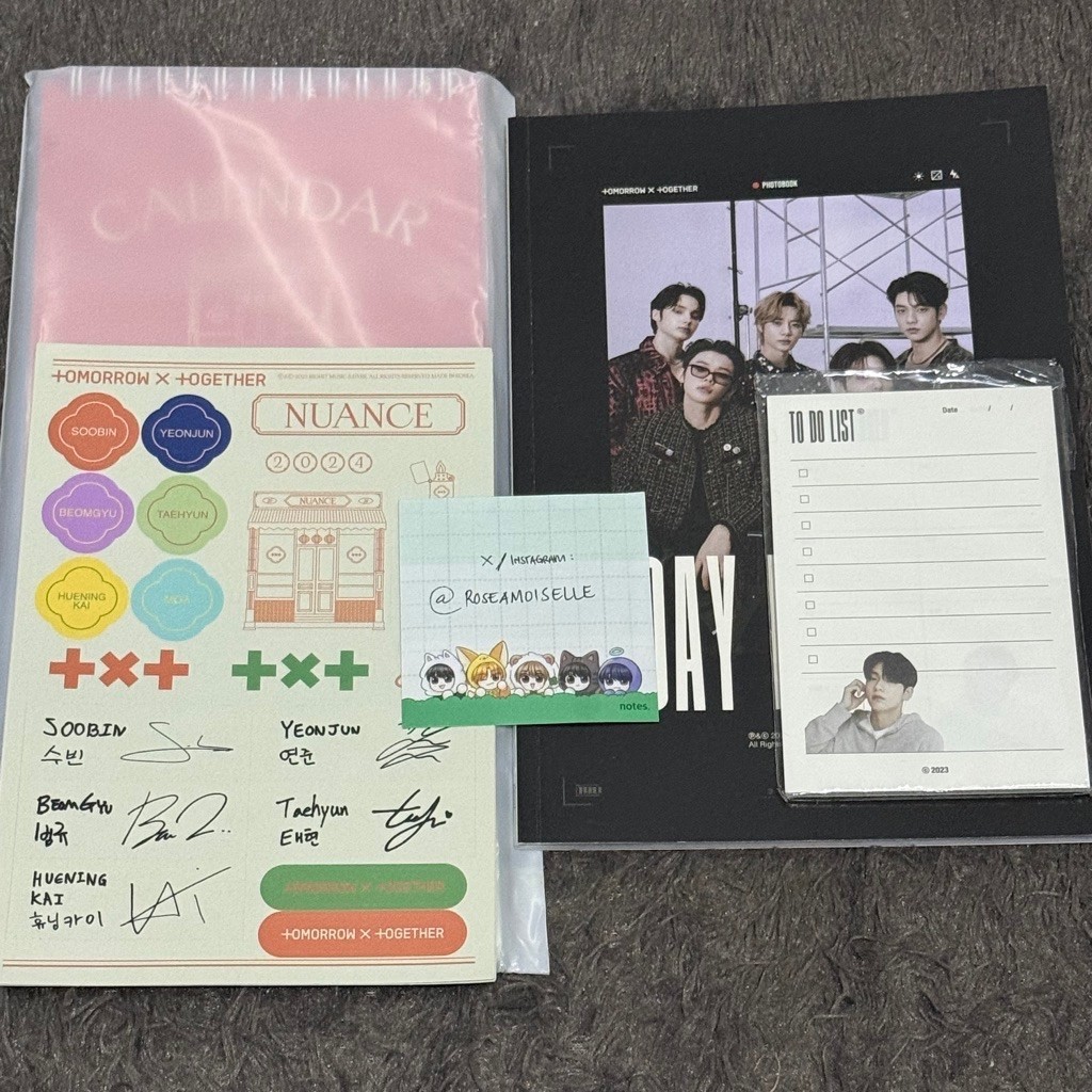 txt season’s greetings merchandise sg23 sg24 yeonjun soobin beomgyu taehyun hueningkai