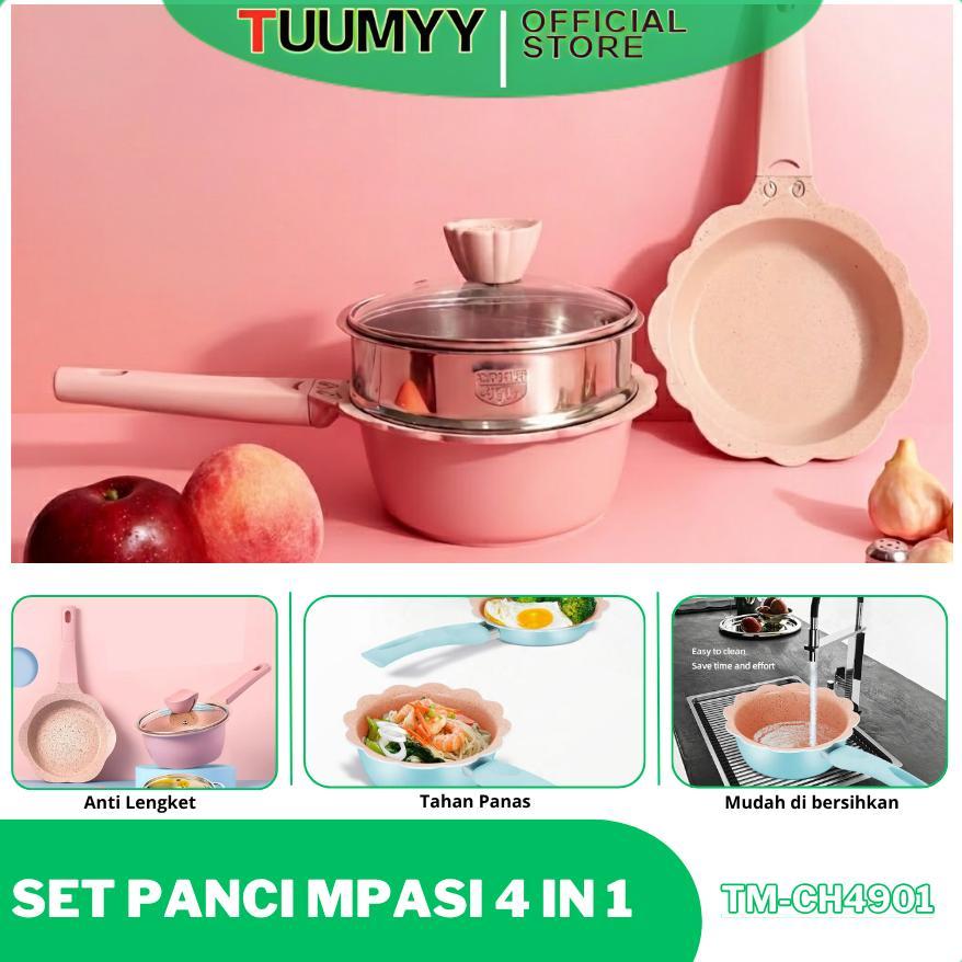 PANCI SET BABY FLOWER MPASI WOK PAN FRY PAN TM-CH4901-88
