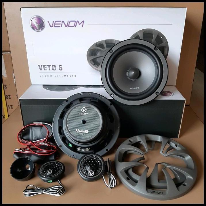 DISKON SPLIT VENOM VETO 6 INCH VENOM ELLEMENTO VETO 6 ORIGINAL VENOM SPEAKER AUDIO MOBIL VENOM 