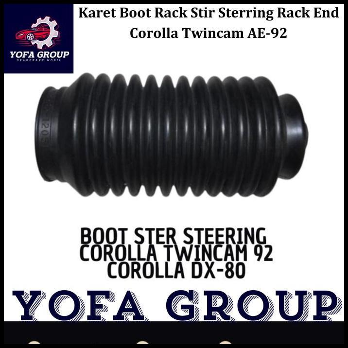 TERBARU SPAREPART MOBIL KARET BOOT RACK STIR STERRING RACK END COROLLA TWINCAM AE 92 CAR 