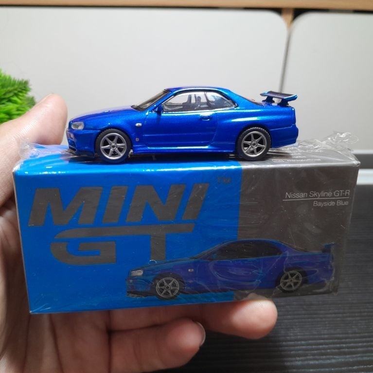 MINIGT NISSAN GTR-R34 BAYSIDE BLUE
