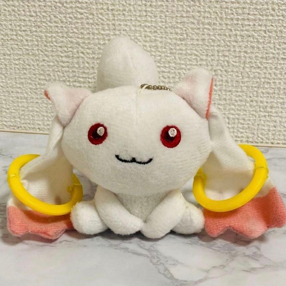 Boneka Kyubey Puella Magi Madoka Magica Plush Mascot Strap Original Import Jepang