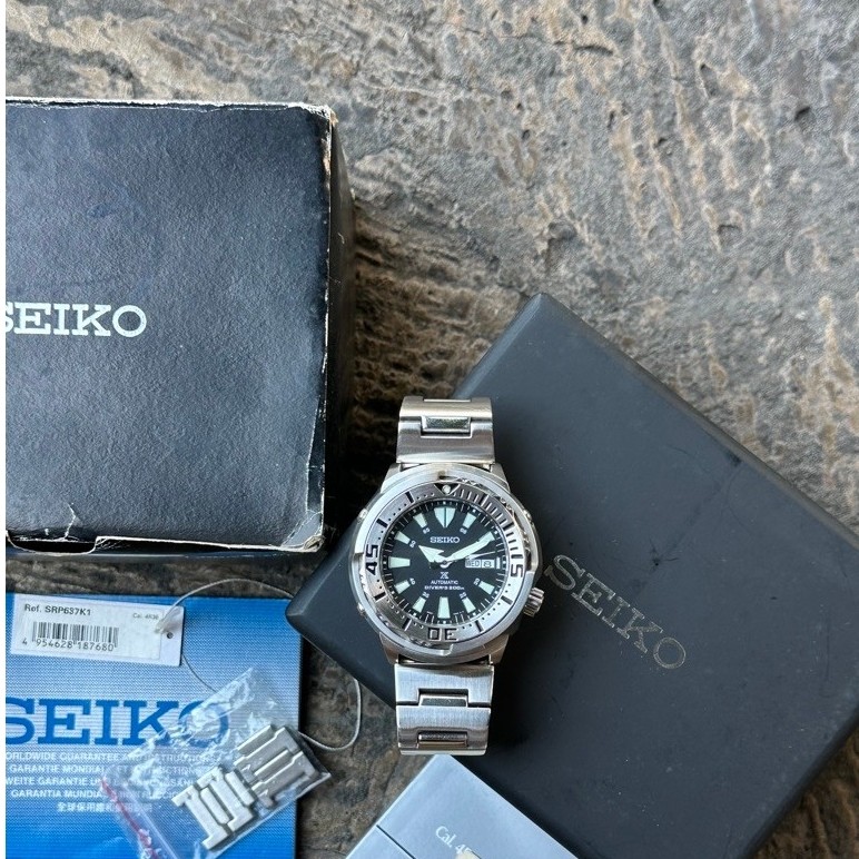 seiko baby tuna SRP637K1 original fullset second