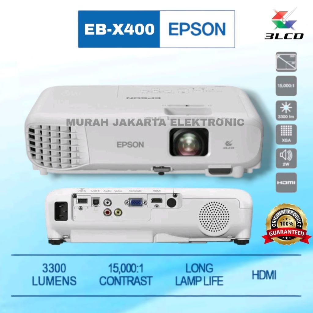 Proyektor Epson  EB-X400 / XGA 3300 Lumen / EPSON EB-X400 / X400