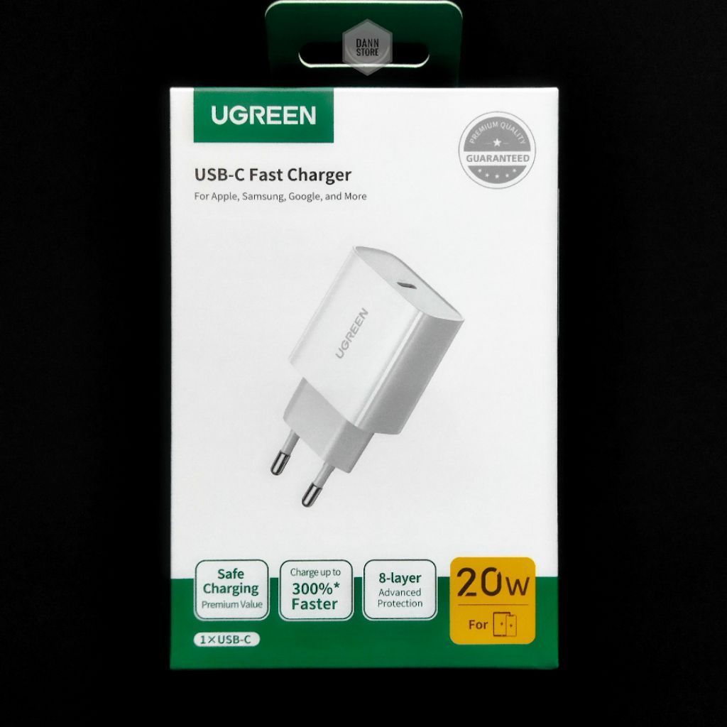 Ugreen Charger iPhone USB-C 20W PD Power Delivery 20 Watt Fast Charging - CD137