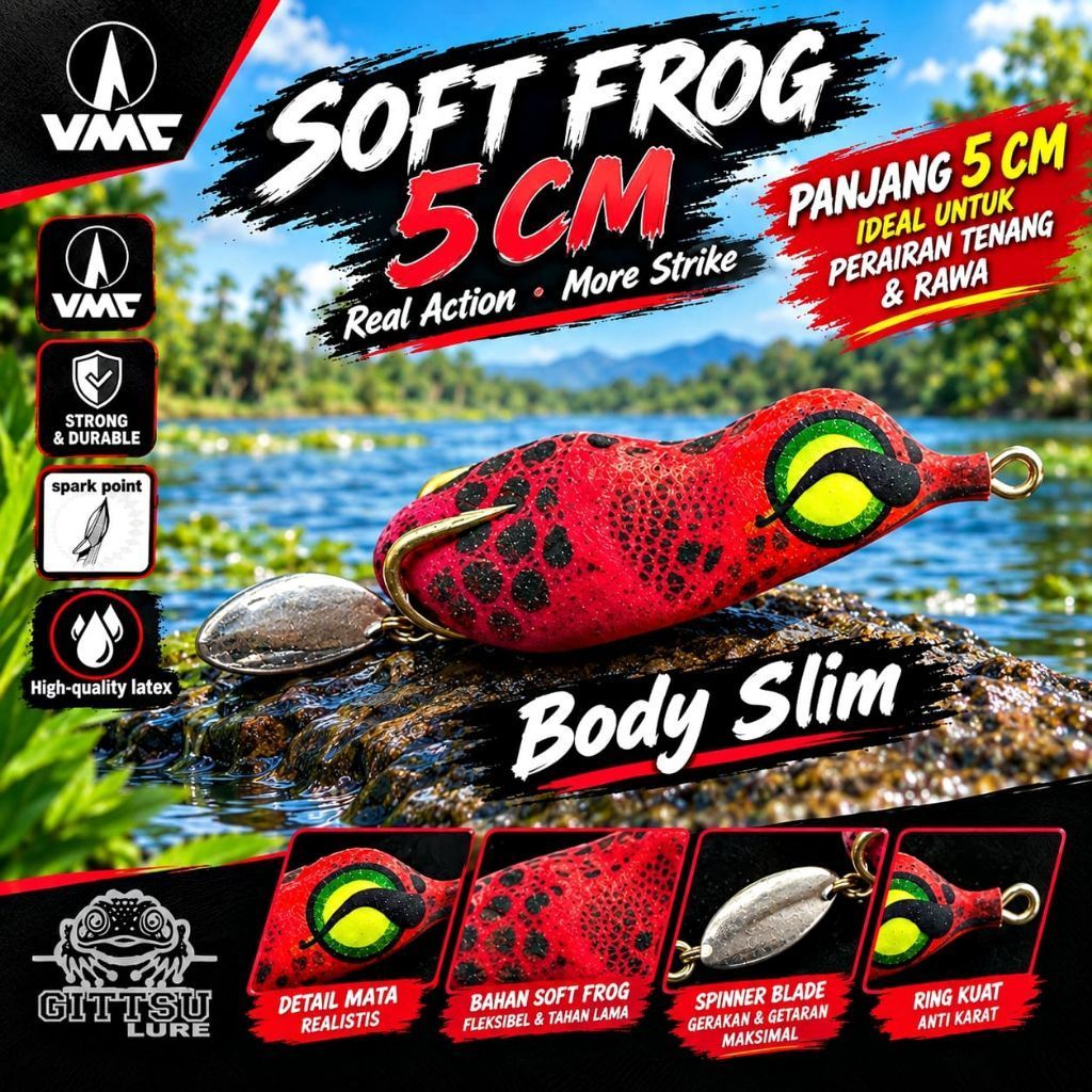 Soft frog 5 cm Body Slim