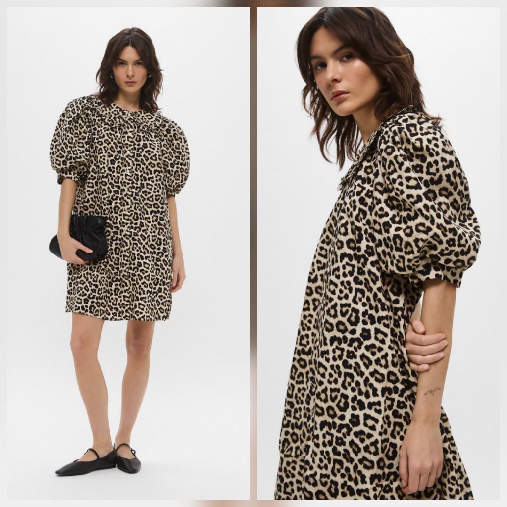 H&M animal print dress preloved ala ganni