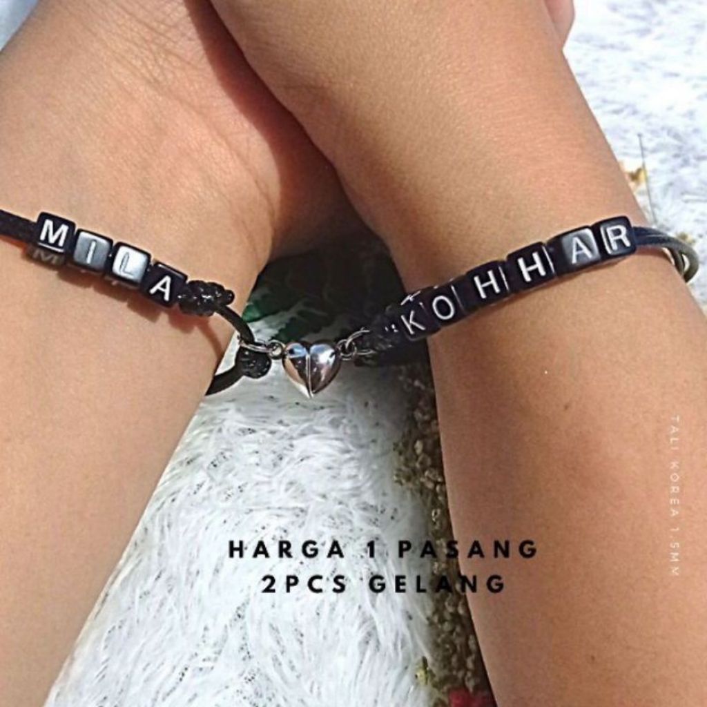 Gelang Couple Magnet Nama