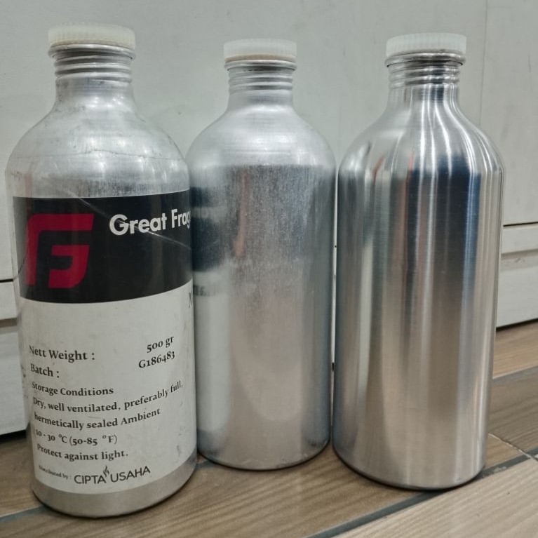 BOTOL BEKAS TUANG GF Parfum 500ml Kaleng Bekas untuk Usaha Parfum