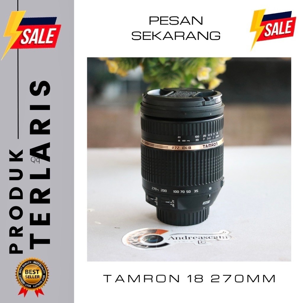 LENSA TAMRON 18 250MM  TAMRON 18 270MM NIKON MULUS TINGGAL PAKAI