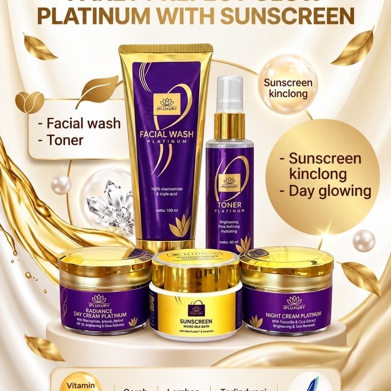 PAKET PREFECT GLOW PLATINUM DAN VITAMIN MUKA HOLOGRAM IP SKINCARE ORIGINAL