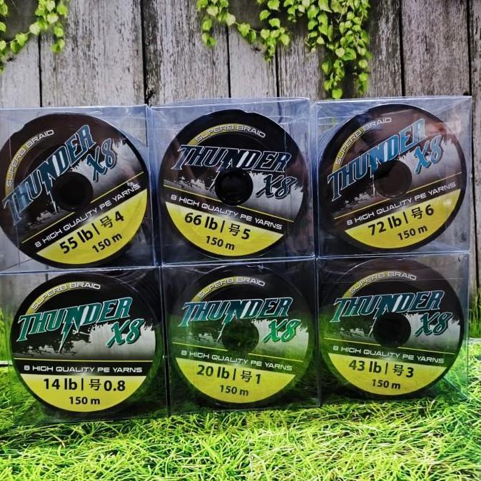 Senar PE Thunder X8 Super Braid 150M Pilih Ukuran