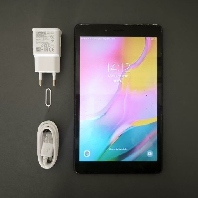 SAMSUNG GALAXY TAB A (8.0"2019) 3/32 GB 4G LTE (12nm) T295 WARNA BLACK EX GARANSI RESMI SECOND (Baca