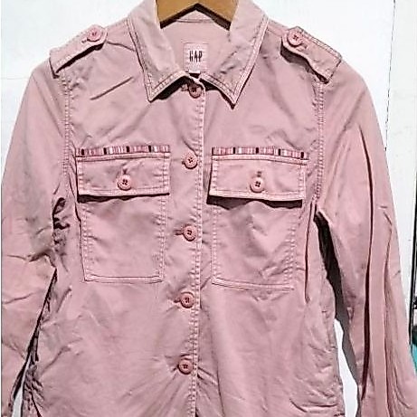 Jaket Kemeja Denim Wanita Gap Simpel Cakep