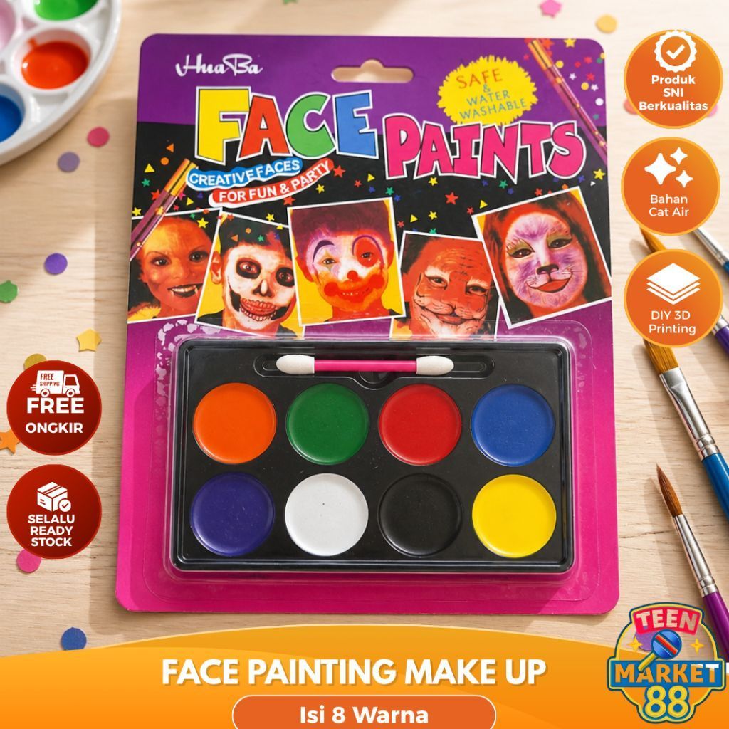 Mainan Face Painting Body Painting DIY Face Make UP untuk Wajah Face Painting Halloween
