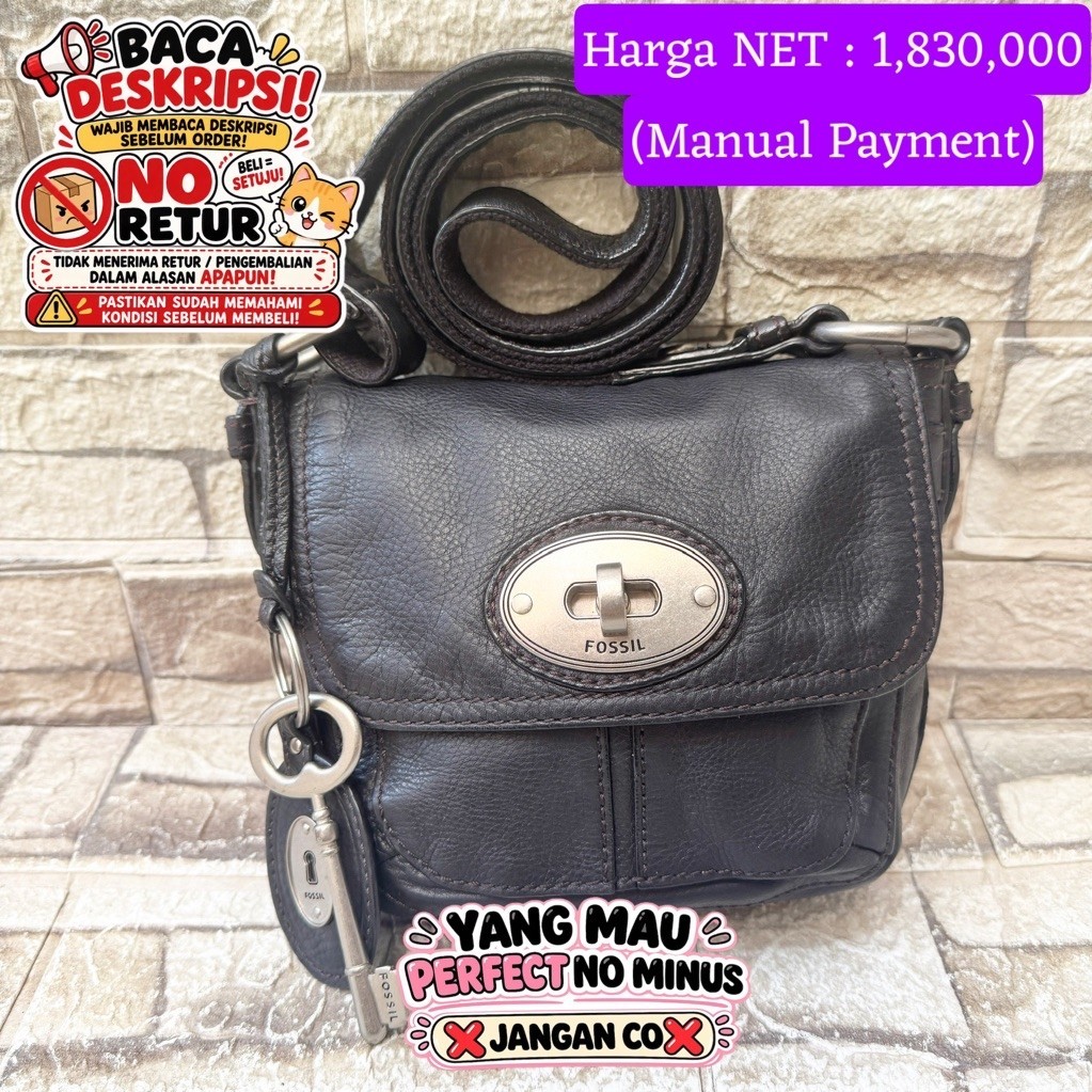 006# NET-Preloved Fossil Maddox Turnlock Twistlock Black