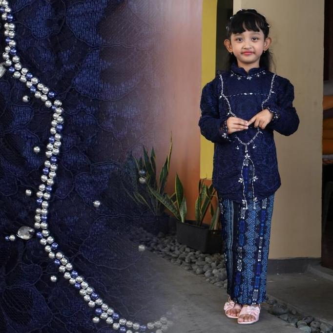 DF50 - Carrisa Kebaya anak tanggung umur 4-12 tahun rok plisket Baju wisuda kondangan anak Kebaya Ka