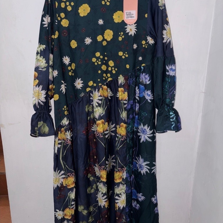 READY STOCK Ria Miranda Anasta Dress Riamiranda Navy Gamis / Ria Miranda