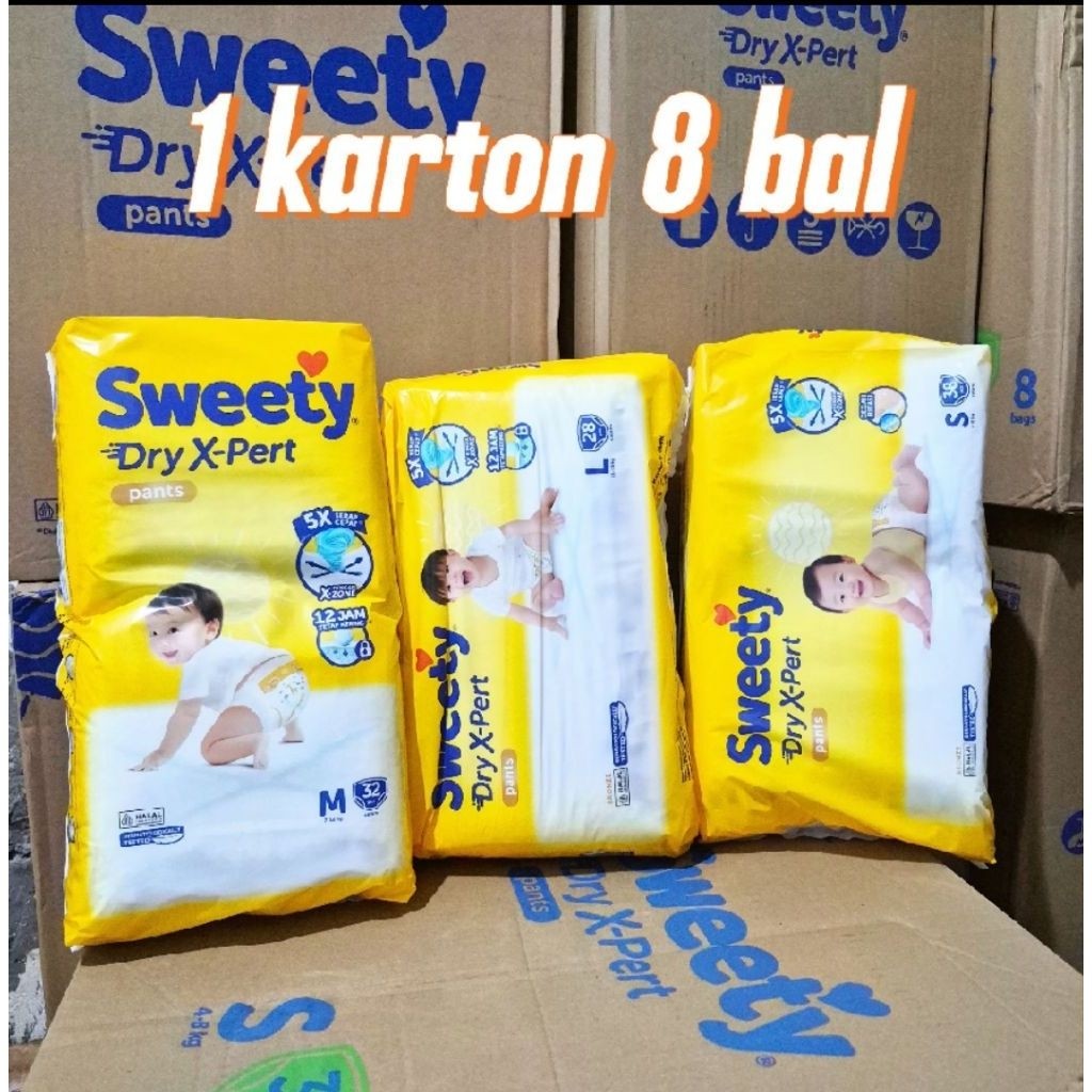 Popok Bayi Sweety Dry X-Pert Pants ukuran M