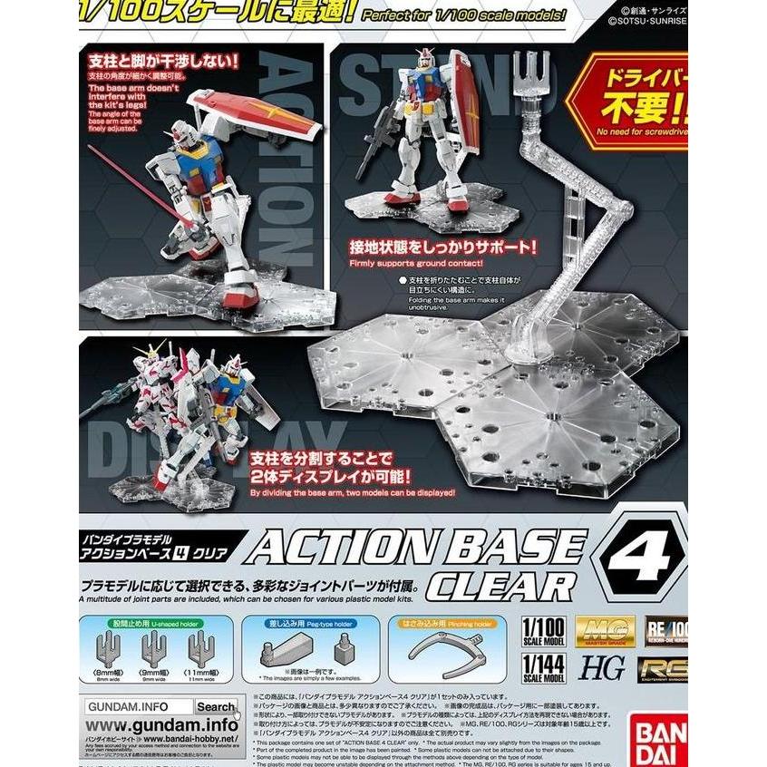 Action Base 4 Clear Bandai Gundam Stand