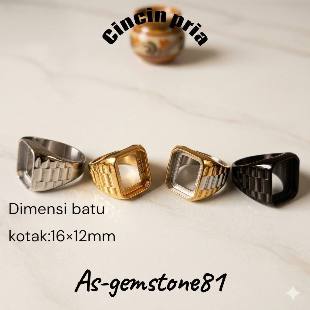 Cincin ring[titanium]kotak 16×12