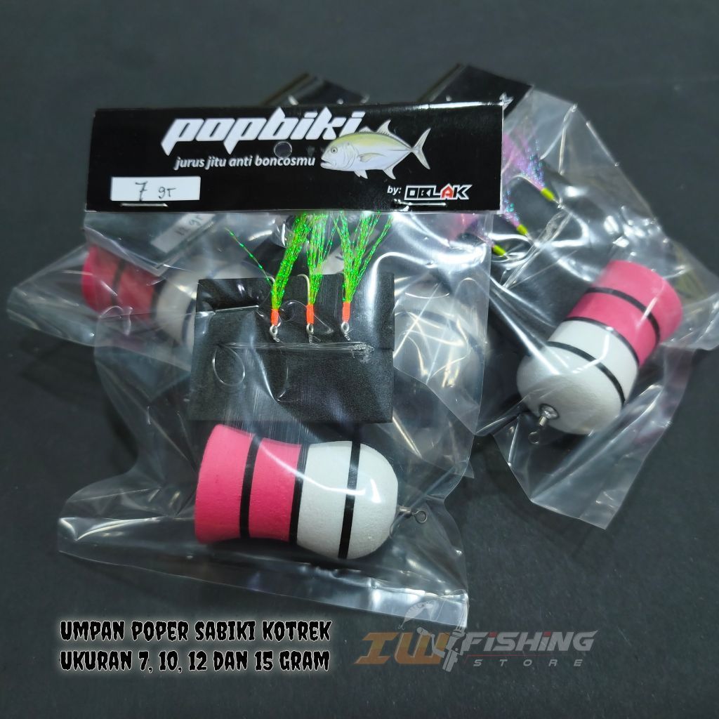 Umpan pancing babyGT POPBIKI poper sabiki kotrek klewer tinggal lempar handmade