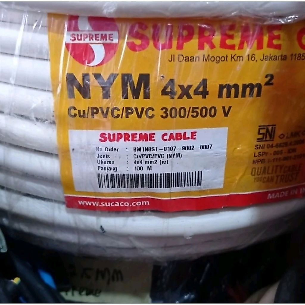 Kabel Listrik NYM 4x4 4 x 4 4x4mm Supreme 50M 50 Meter