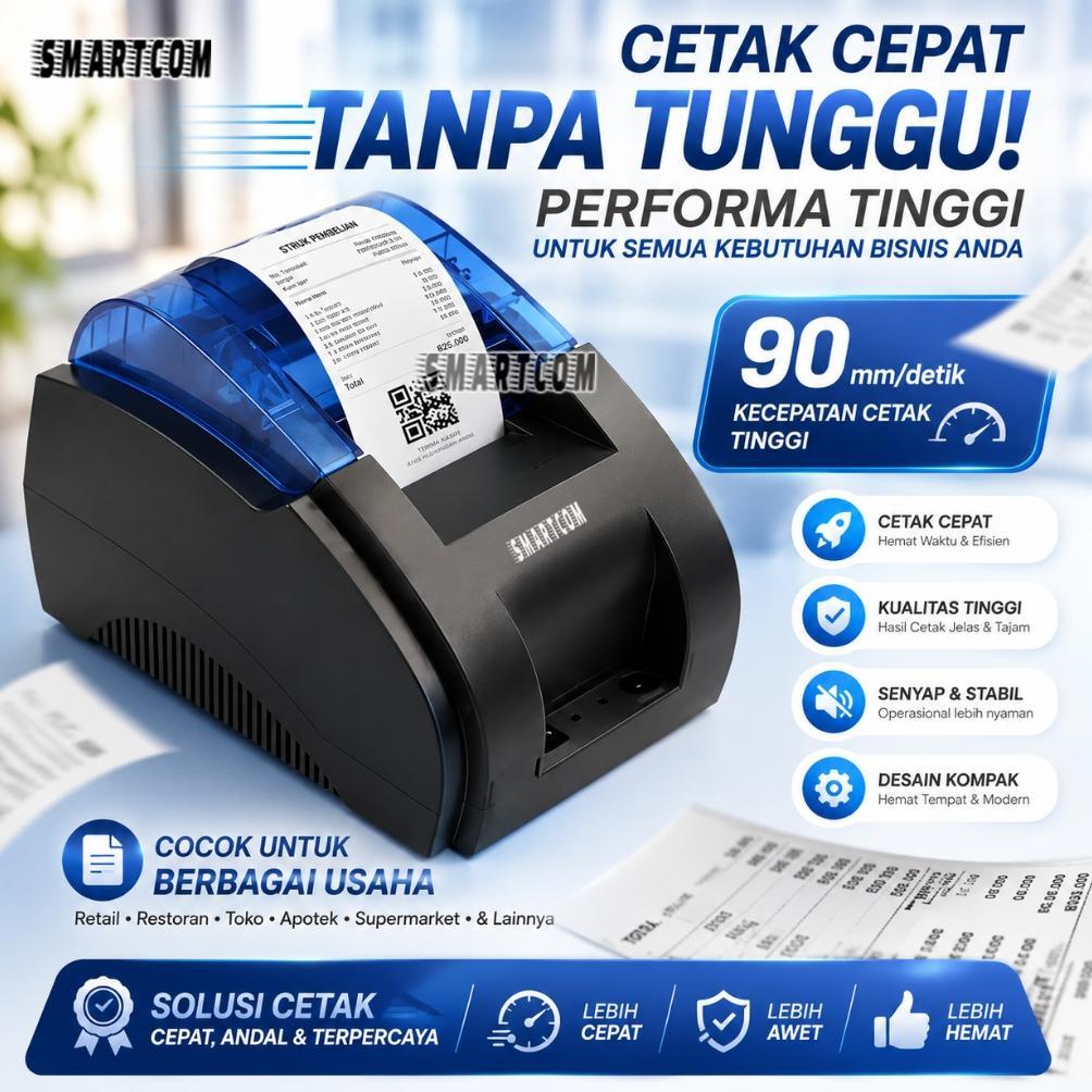 Mini Thermal Printer Bluetooth RPP02 58mm Support Mokapos Mitra Shopee PPOB Murah