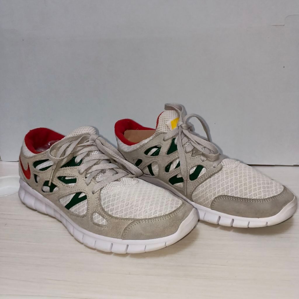 sepatu second Nike Free Run 2 White Gorge Green Cinnabar size 44