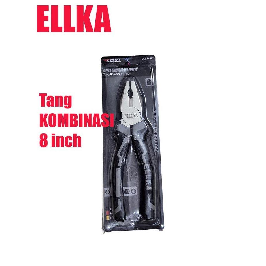 Tang 8 Inch Ellka Potong Kombinasi Lancip 8"