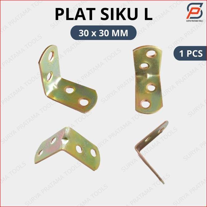 PREMIUM Siku Rak Verseng 3x3 cm / Plat Siku L Besi 30x30 mm