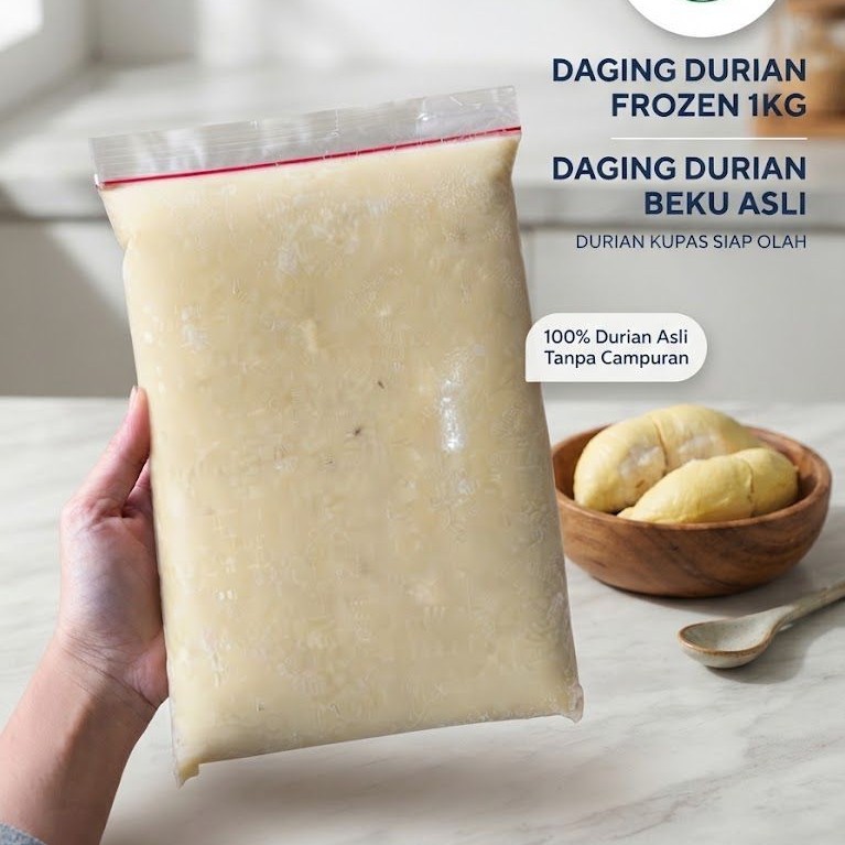 DAGING DURIAN FROZEN 1KG DAGING DURIAN BEKU ASLI DURIAN KUPAS SIAP OLAH