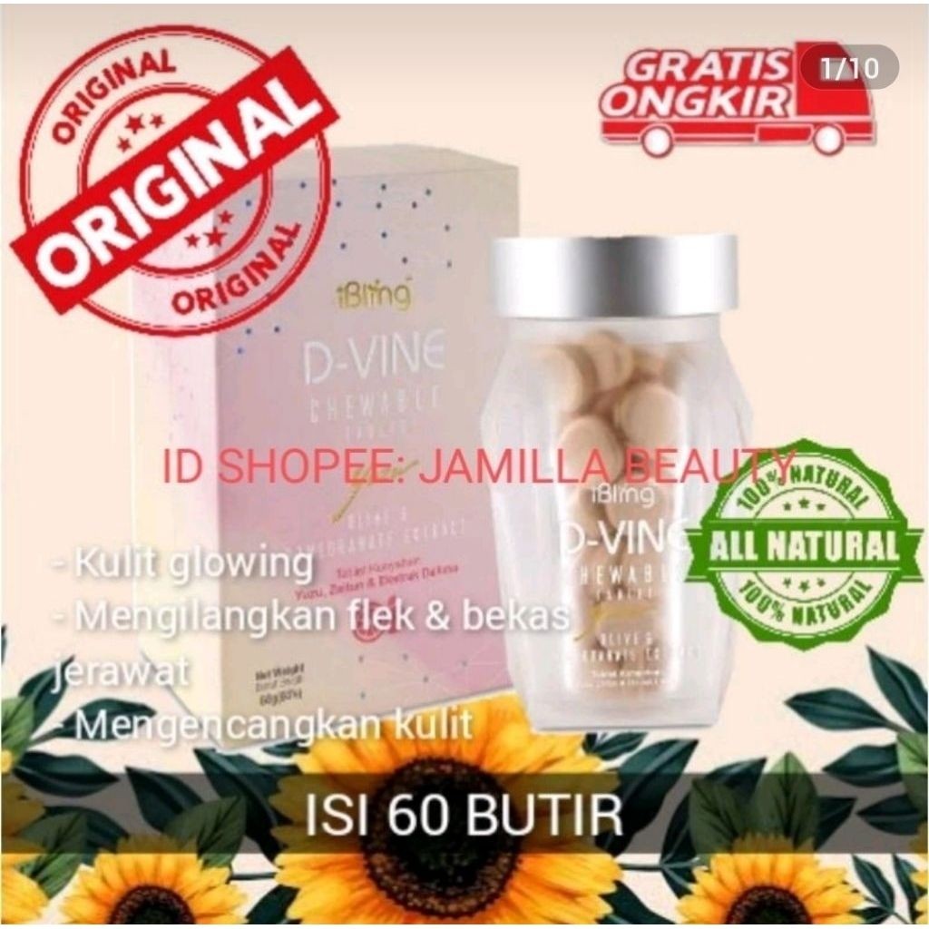 D-VINE D VINE DVINE COLLAGEN ORIGINAL BPOM HALAL 60 BUTIR