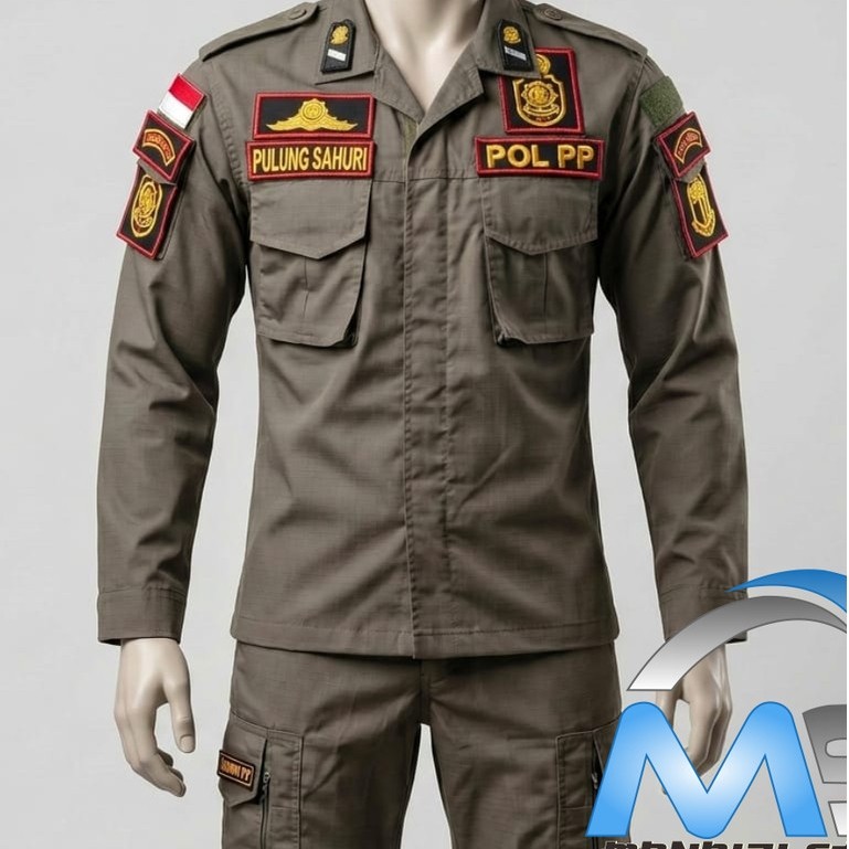 seragam pdl tactical pol pp terbaru/baju seragam pol pp custom nama dan logo daerah