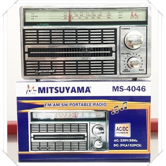 Radio Mitsuyama MS - 4046 FM AW SW / Radio Portable AC DC Mitsuyama
