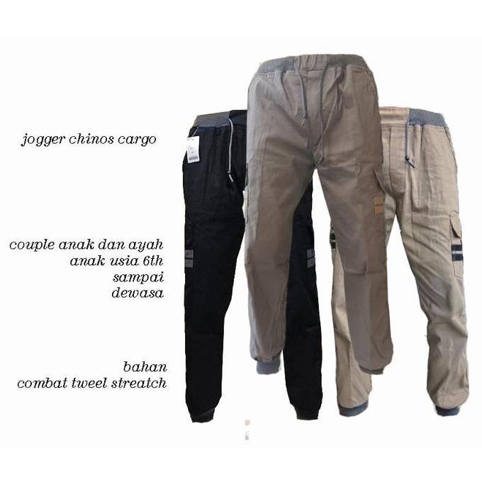DS354 - Celana Jogger chinos cargo 6-16 tahun