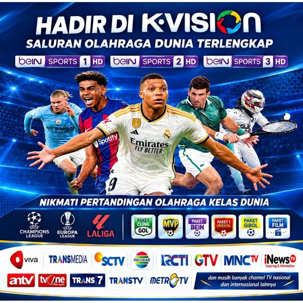 Paket Kvision Bein sport Kvision Bromo Cartenz dan GOL / Paket Kvision