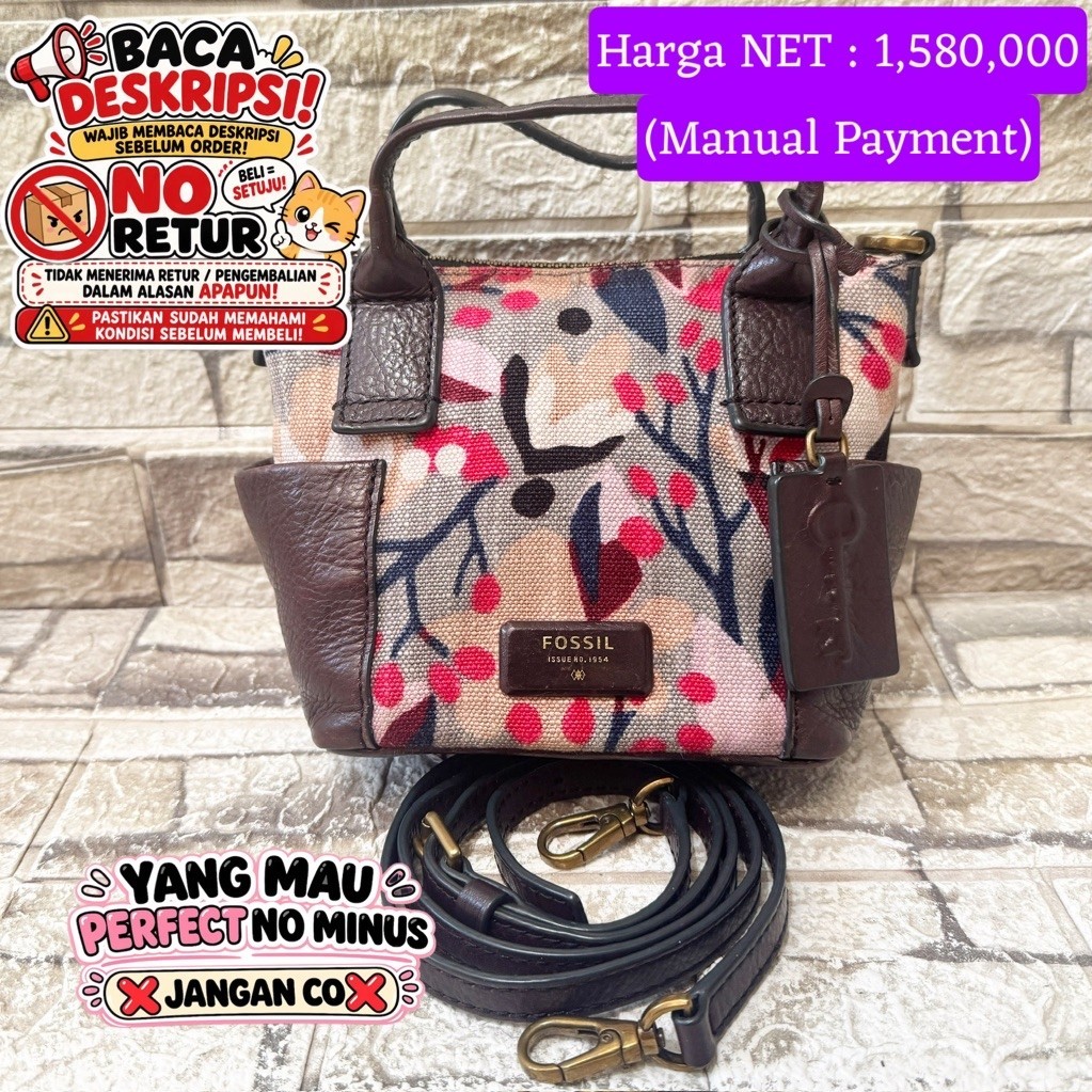 034# NET-Preloved Fossil Emerson Mini Kanvas