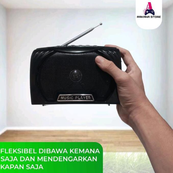 RADIO BLUETOOTH SPEAKER MULTIFUNGSI PORTABLE penuh band support micro SD, MP3 radio jadul