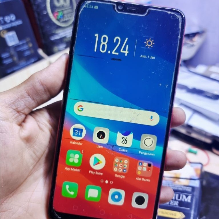 Unit Second Oppo A3s Ram 2/16GB Original Minus Bisa pakai