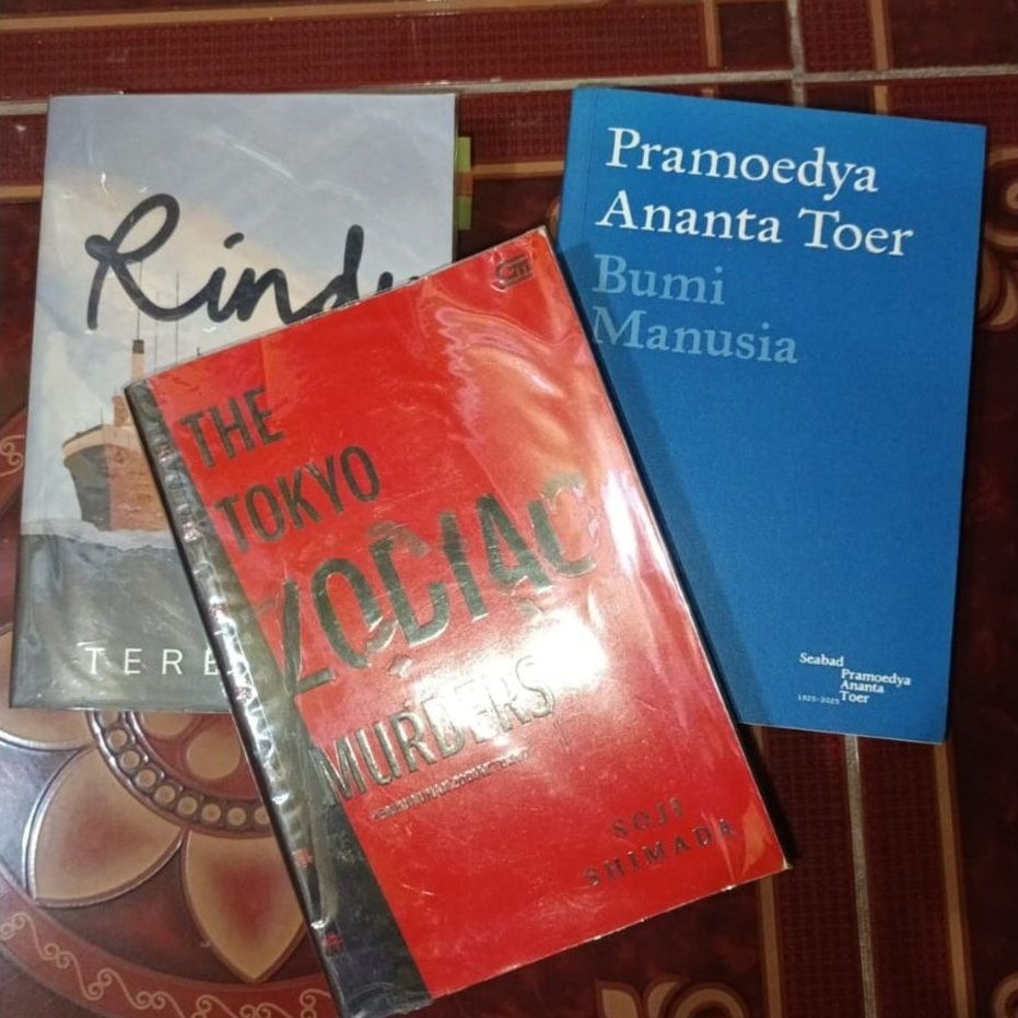 Buku preloved Rindu Tere Liye The Tokyo Zodiac Murders Soji Shimada Pramoedya Ananta Toer Bumi Manus