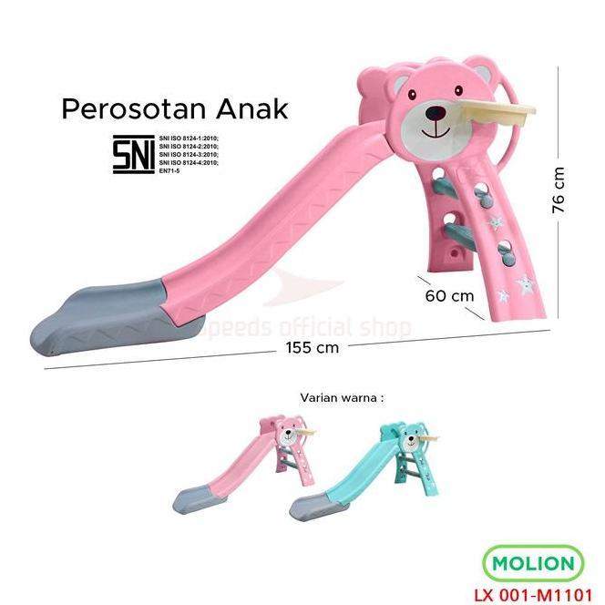Speeds Mainan Persotonan Anak Seluncuran Anak Dengan Ring Basket Prosotan Perosotan 001M1101