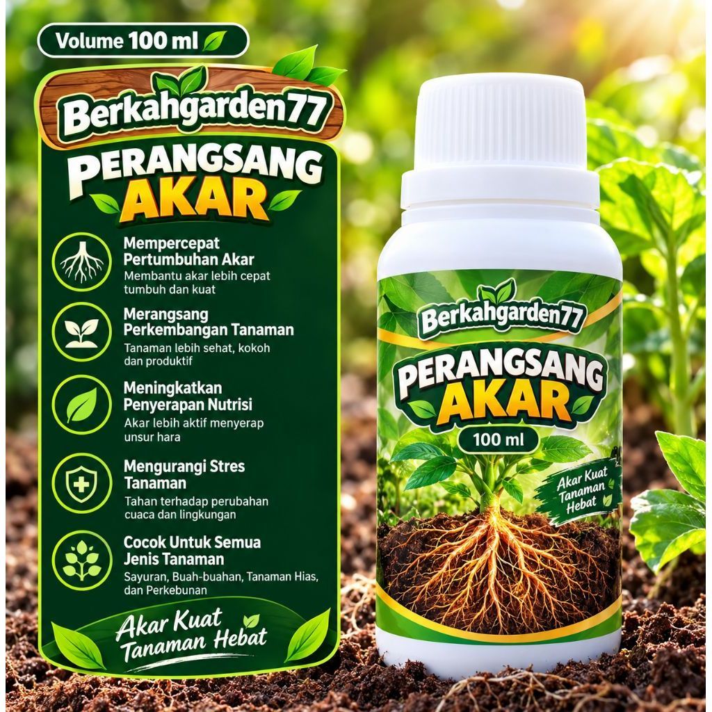 Berkahgarden77 Perangsang Akar 100 ml Penguat Akar Tanaman untuk Sayuran Buah dan Tanaman Hias