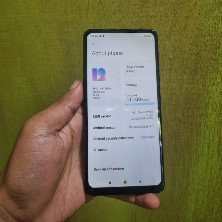 Handphone Second Xiaomi Mi Mix 3 Ram 6/128GB