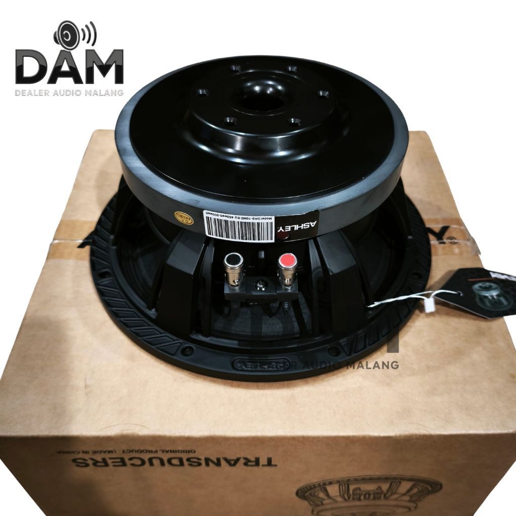Speaker Ashley DAS 10 MD Original Speaker 10 Inch Voice Coil 3 Inch Engineered Italy