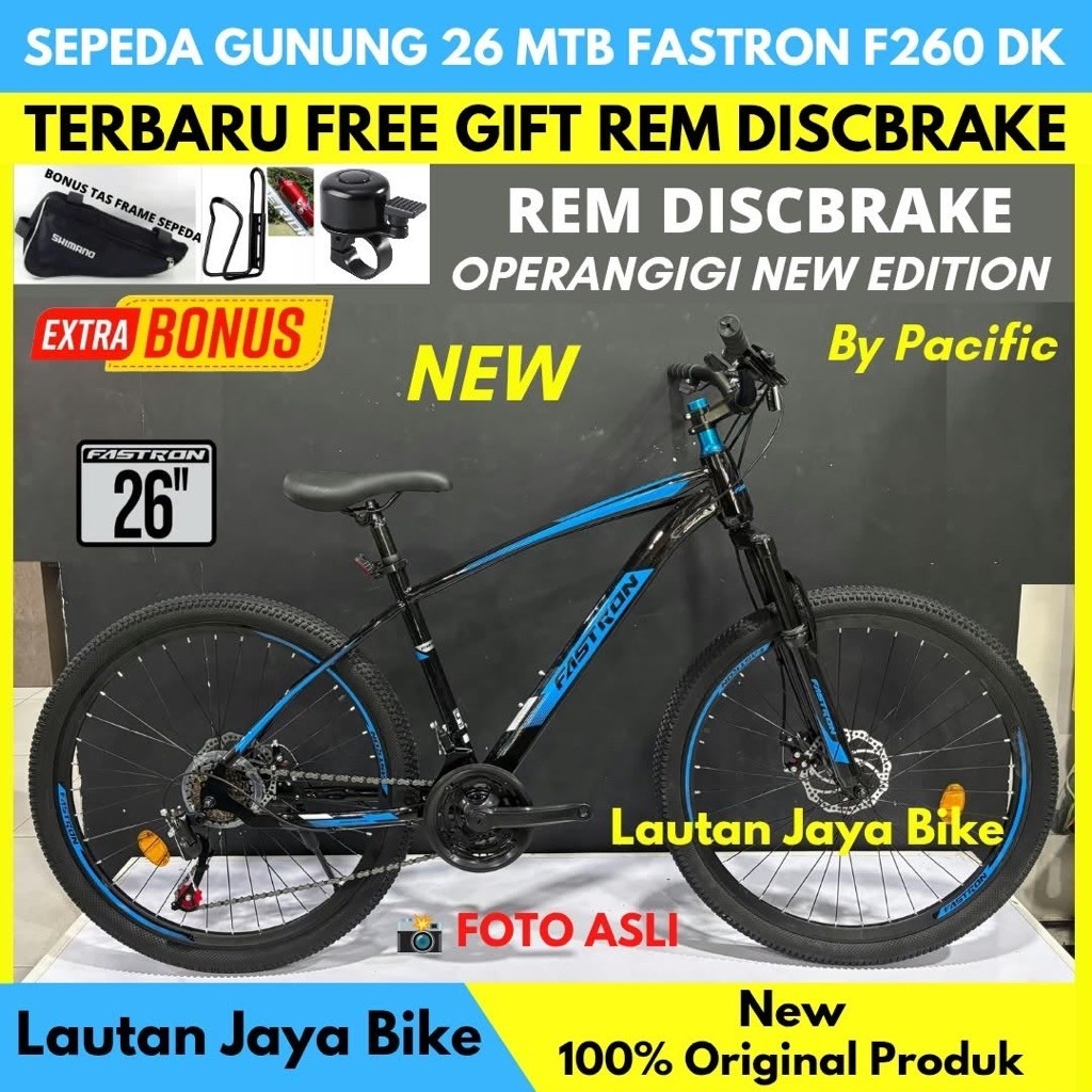 Sepeda Gunung MTB 24 26 Fastron 260 DK Rem Discbrake Operangigi Terbaru